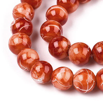 Drawbench Glass Round Beads GLAD-WH0001-01-22-1