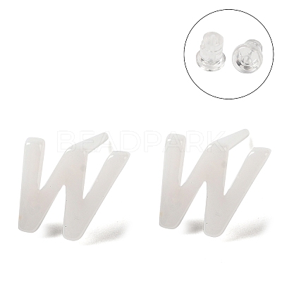 Hypoallergenic Bioceramics Zirconia Ceramic Stud Earrings EJEW-F340-04W-1