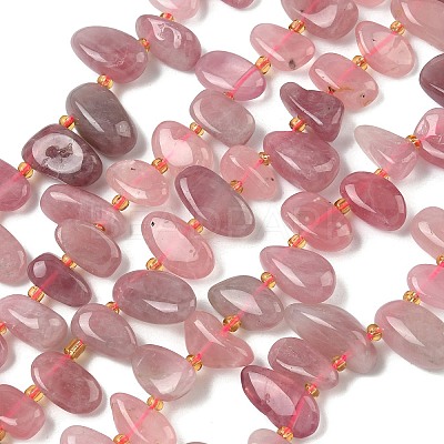 Natural Purple Madagascar Rose Quartz Beads Strands G-P604-A05-01-1