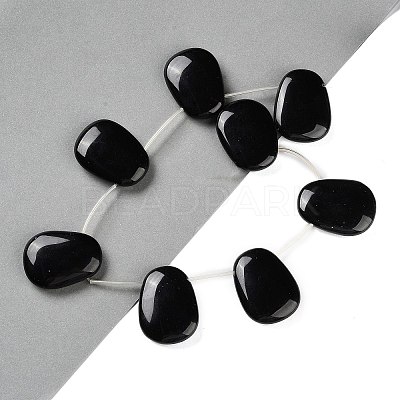 Natural Black Onyx(Dyed & Heated) Beads Strand G-NH0019-E01-01-1