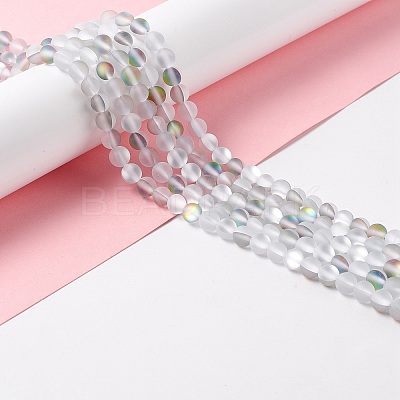 Synthetic Moonstone Beads Strands G-E573-01A-14-1
