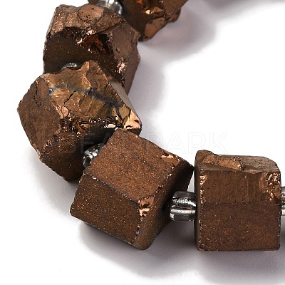 Electroplated Natural Quartz Beads Strands G-G767-02-15-1