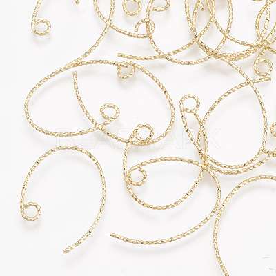 Brass Earring Hooks KK-S348-032-1