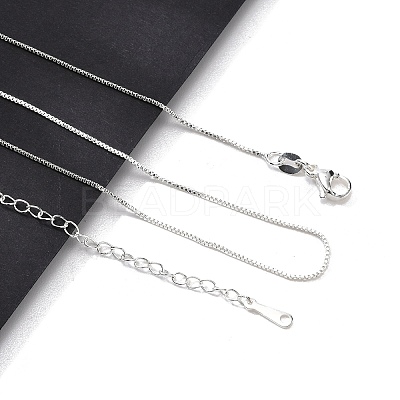 Brass Box Chain Necklaces for Women NJEW-G160-17S-1