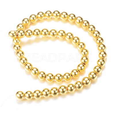Electroplate Non-magnetic Synthetic Hematite Bead Strands X-G-Q466-10mm-01-1