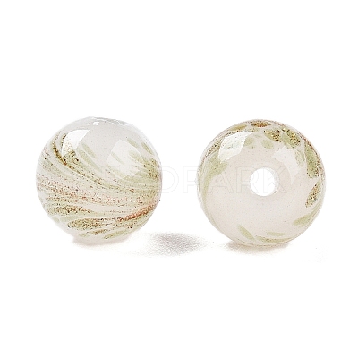Handmade Gold Sand Lampwork Beads LAMP-T023-04B-02-1