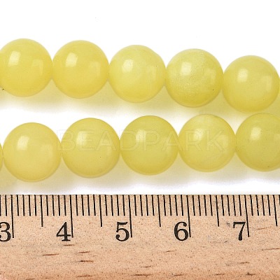 Natural Lemon Jade Beads Strands G-G284-A01-10mm-1