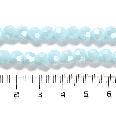 Electroplate Opaque Glass Beads Strands EGLA-A035-P6mm-A10-1