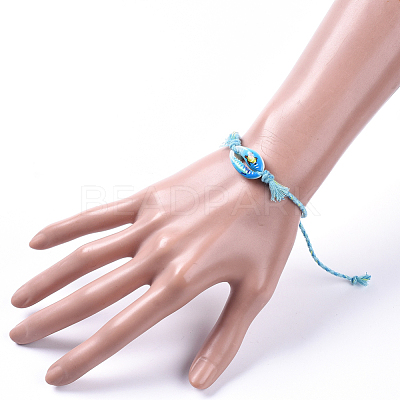 Adjustable Braided Bead Bracelets BJEW-JB05152-02-1