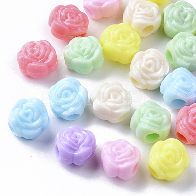 Opaque Polystyrene(PS) Plastic European Beads KY-I004-07-1
