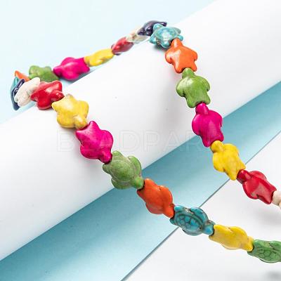 Dyed Synthetic Turquoise Beads Strands G-M152-01-A-1