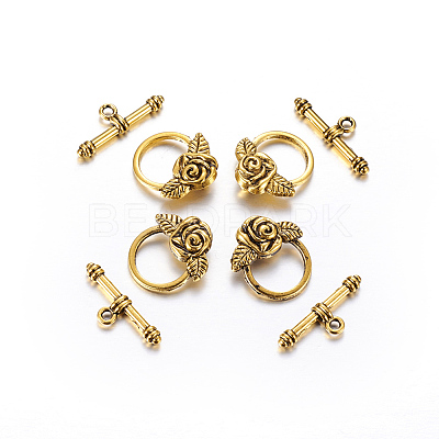 Tibetan Style Toggle Clasps LS-GLF0026Y-1