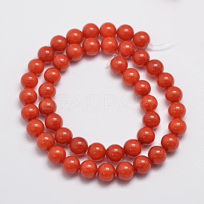 Natural Malaysia Jade Beads Strands G-A146-8mm-B09-1
