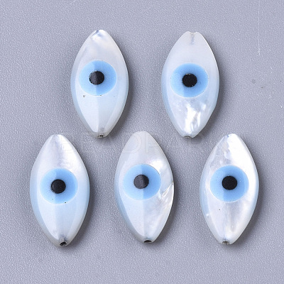 Natural White Shell Mother of Pearl Shell Beads SSHEL-N034-56C-01-1