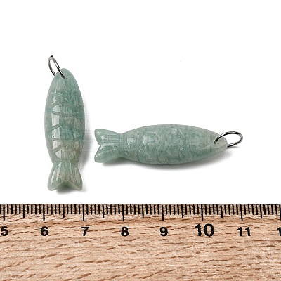 Natural Amazonite Carved Pendants X-G-G314-01P-06-1