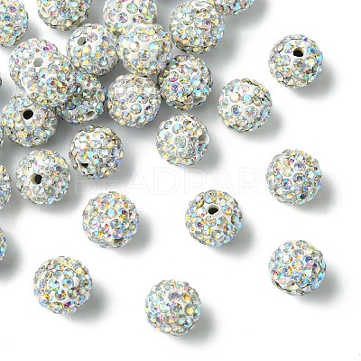 30Pcs Pave Disco Ball Beads RB-YW0001-14K-1