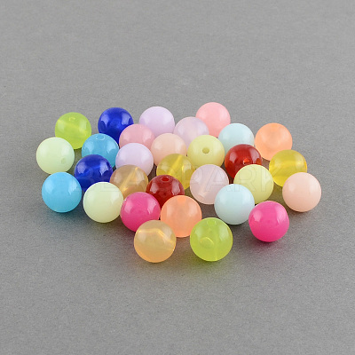 Imitation Jelly Acrylic Beads SACR-R836-8mm-M-1