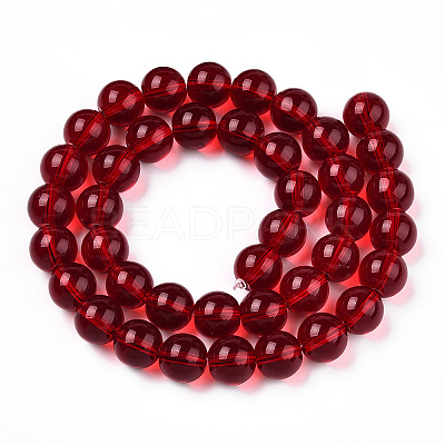 Transparent Glass Beads Strands GLAA-T032-T8mm-20-1