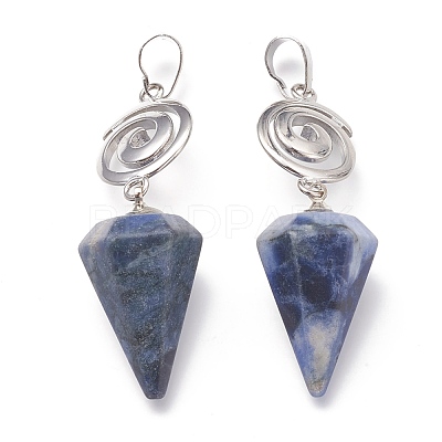 Natural Sodalite Pendants G-O194-10-1