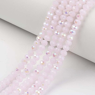 Electroplate Glass Beads Strands X-EGLA-A034-J6mm-L05-1