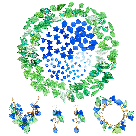 DIY Leaf Flower Making Findings Kits DIY-GA0009-61-1