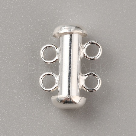 Sterling Silver Slide Lock Clasps STER-WH0008-33-1