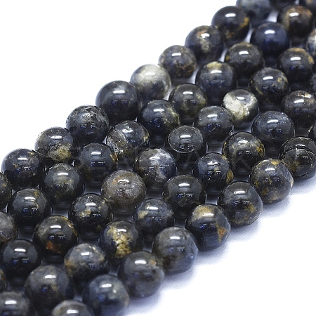 Natural Iolite Beads Strands G-E561-16-10mm-1