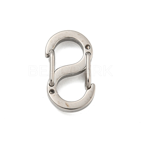 304 Stainless Steel S Shaped Carabiner STAS-P358-01C-P-1