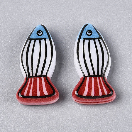 Printed Opaque Resin Beads RESI-N043-22B-1