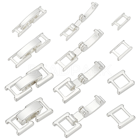 12Pcs 4 Styles Eco-Friendly Brass Watch Band Clasps KK-ME0002-74-1