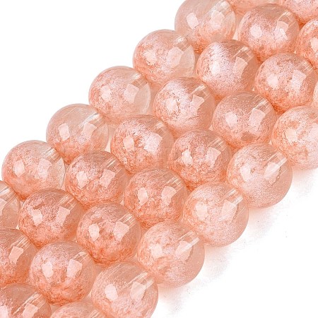 Transparent Half Spray Painted Glass Beads Strands LS-GLAA-Q110-02A-06-1