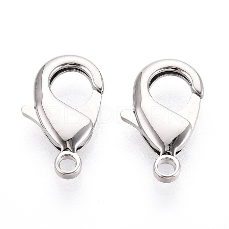 Brass Lobster Claw Clasps KK-YW0004-01D-P-1