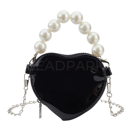 Women's Nylon & PU Leather Mini Heart Bags AJEW-WH0317-94-1