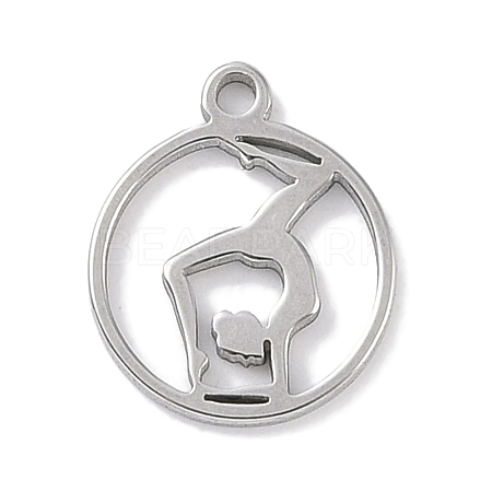 Non-Tarnish 304 Stainless Steel Charms STAS-K286-01L-P-1