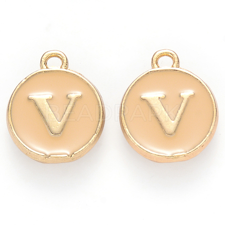 Golden Plated Alloy Enamel Charms LS-ENAM-S118-06V-1
