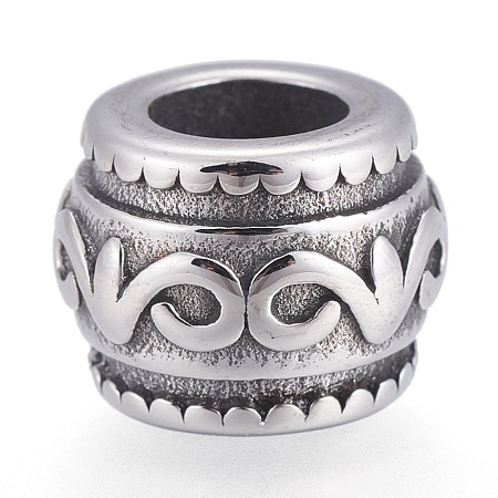 Retro 316 Surgical Steel European Beads STAS-L238-059AS-1
