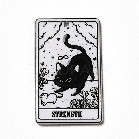 Tarot Theme Printed Acrylic Pendants MACR-G061-04H-1