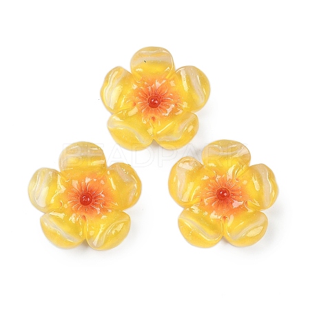 Flower Series Resin Cabochons CRES-Q008-01B-1