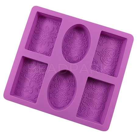 6 Cavities Food Grade Silicone Soap Molds PW-WGF9BFF-01-1