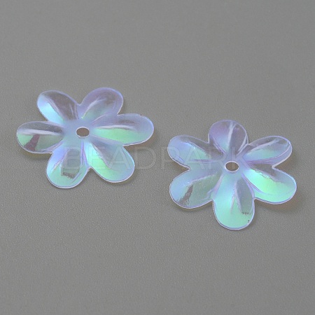 Rainbow Iridescent PVC Paillette/Sequins Beads KY-WH0046-100C-1