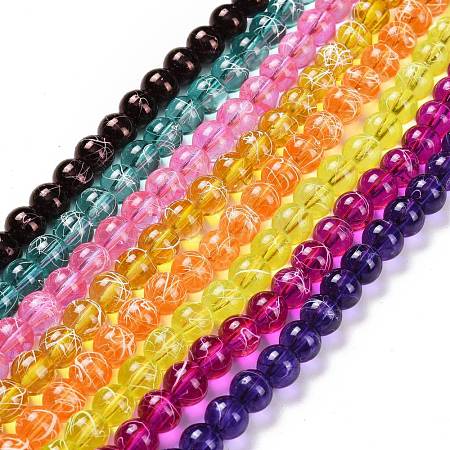 Drawbench Transparent Glass Beads Strands GLAD-Q012-8mm-M-1