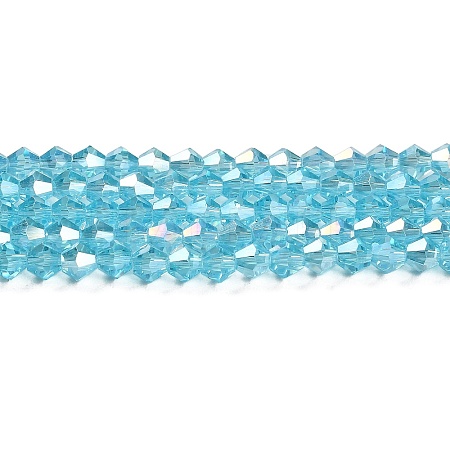 Transparent Electroplate Glass Beads Strands LS-EGLA-A039-T4mm-B20-1