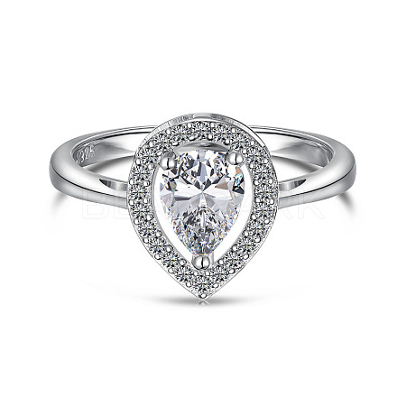 925 Sterling Silver Micro Pave Cubic Zirconia Finger Rings FS-WGBB1F3-05-1