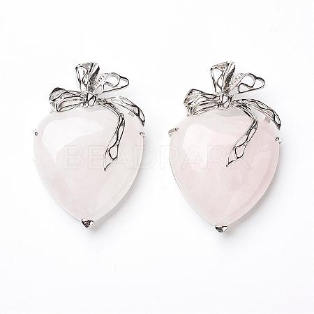 Rose Quartz Pendants KK-P103-A09-1