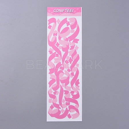 Ribbon Pattern Decorative Stickers Sheets DIY-L037-F05-1