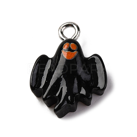 Halloween Theme Opaque Resin Pendants RESI-D075-01G-1