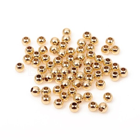 Brass Solid Beads KK-WH0034-02B-G-1