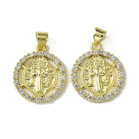 Brass Micro Pave Cubic Zirconia Pendants KK-H472-53D-G-1