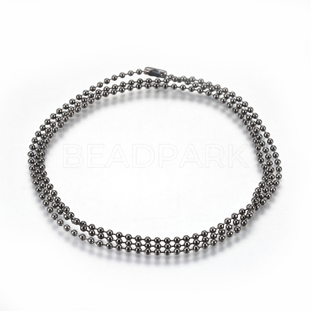 Stainless Steel Ball Chain Necklace Making MAK-L019-01B-B-1