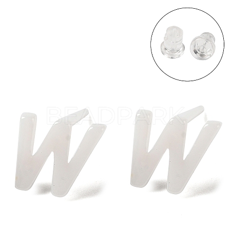 Hypoallergenic Bioceramics Zirconia Ceramic Stud Earrings EJEW-F340-04W-1